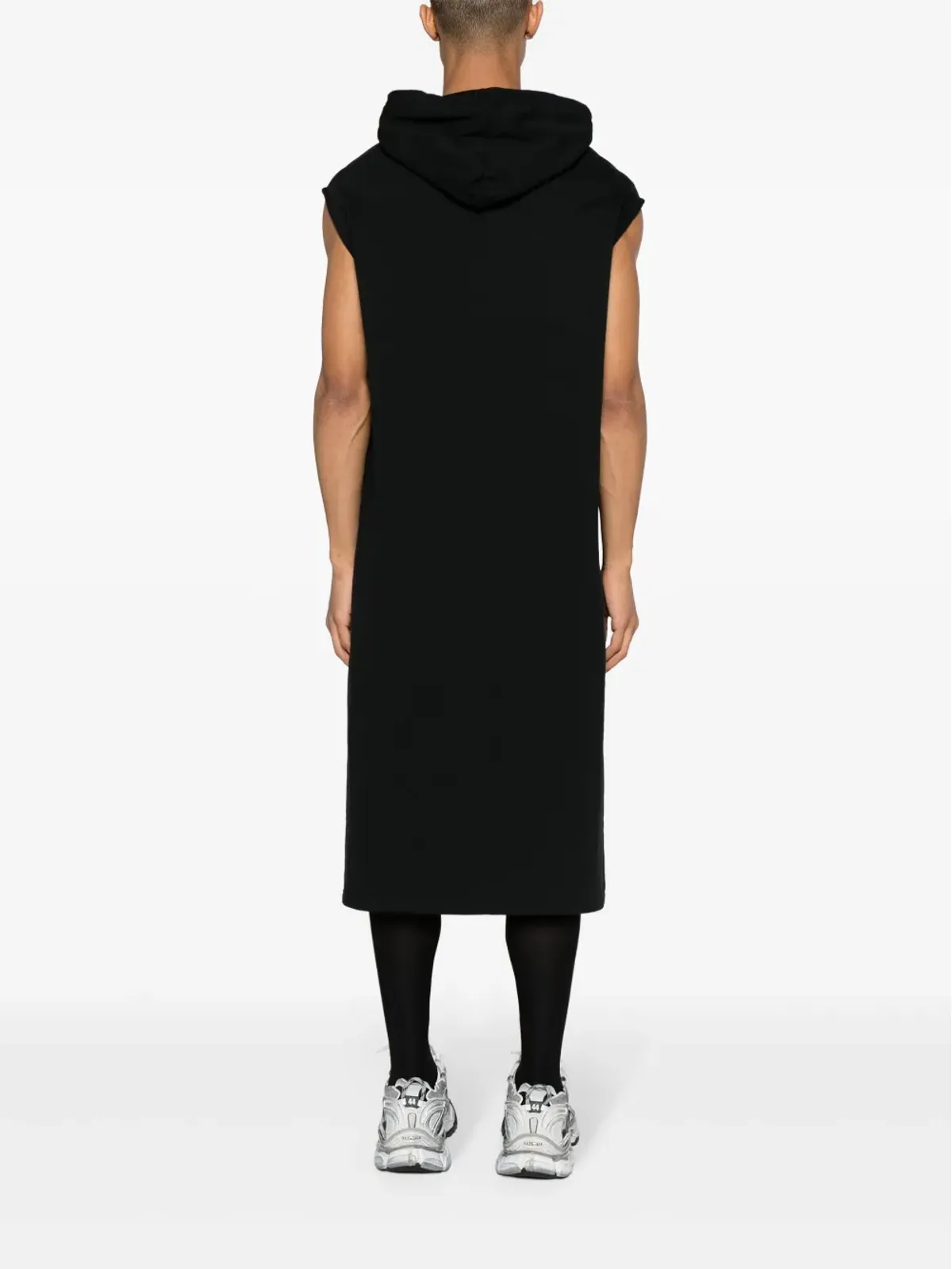 Courrèges ノースリーブのフード付きマキシドレス - ブラック - 画像5