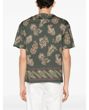 ETRO ペイズリー柄コットンTシャツ - グリーン - サムネイル4