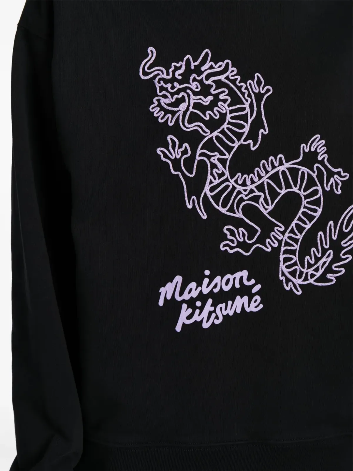 Maison Kitsuné 中国ドラゴン コットン スウェットシャツ - ブラック - 画像5