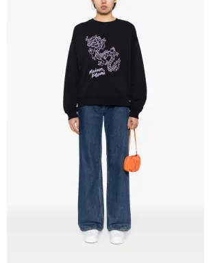 Maison Kitsuné 中国ドラゴン コットン スウェットシャツ - ブラック - サムネイル2