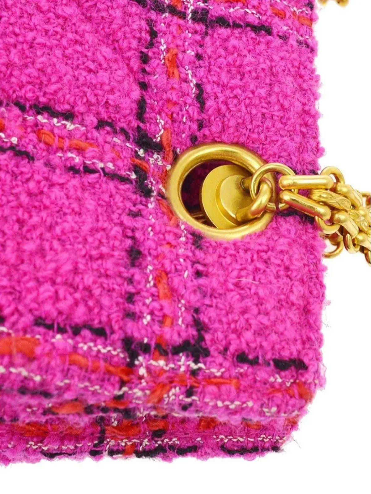 CHANEL ビンテージ 1990-1999年頃 クラシック・リイシュー ツイード トートバッグ - ピンク - 画像5