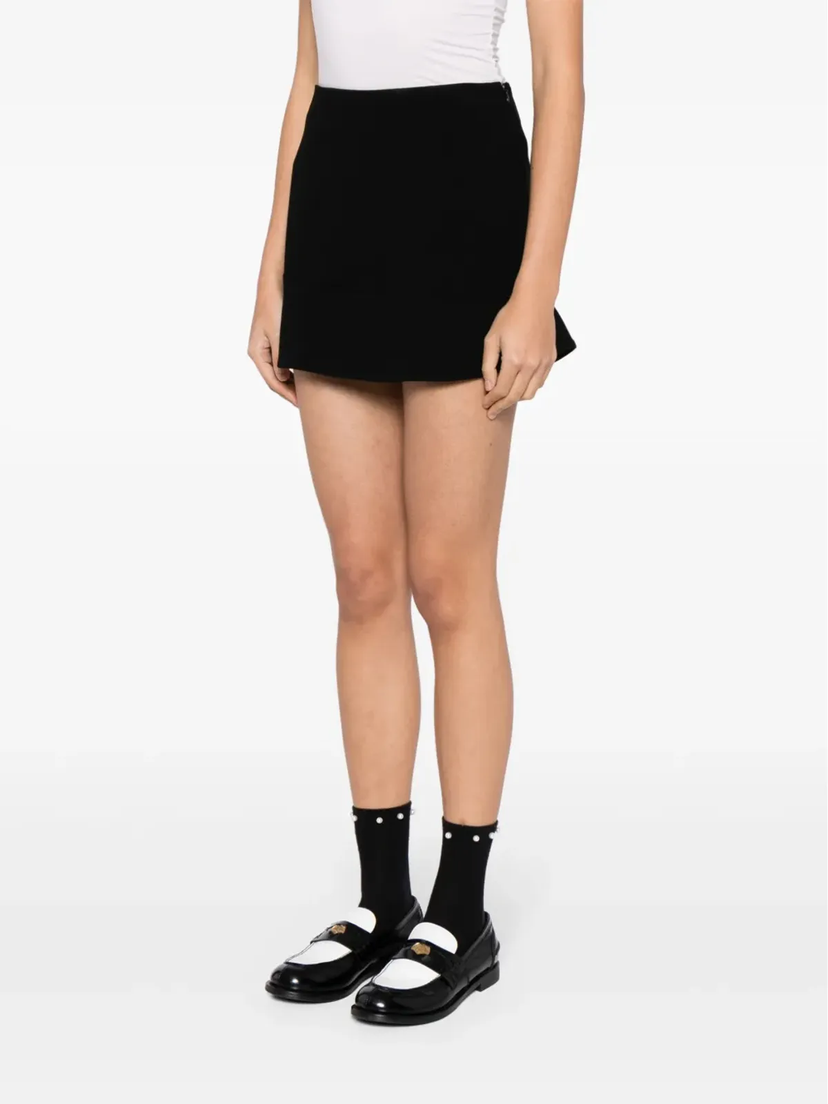 Kimhekim peplum-hem knitted miniskirt - Black - 画像3
