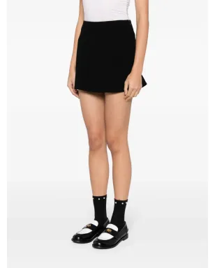 Kimhekim peplum-hem knitted miniskirt - Black - サムネイル3