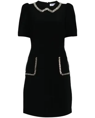Dice Kayek クリスタル装飾ミニドレス（ブラック） - サムネイル1
