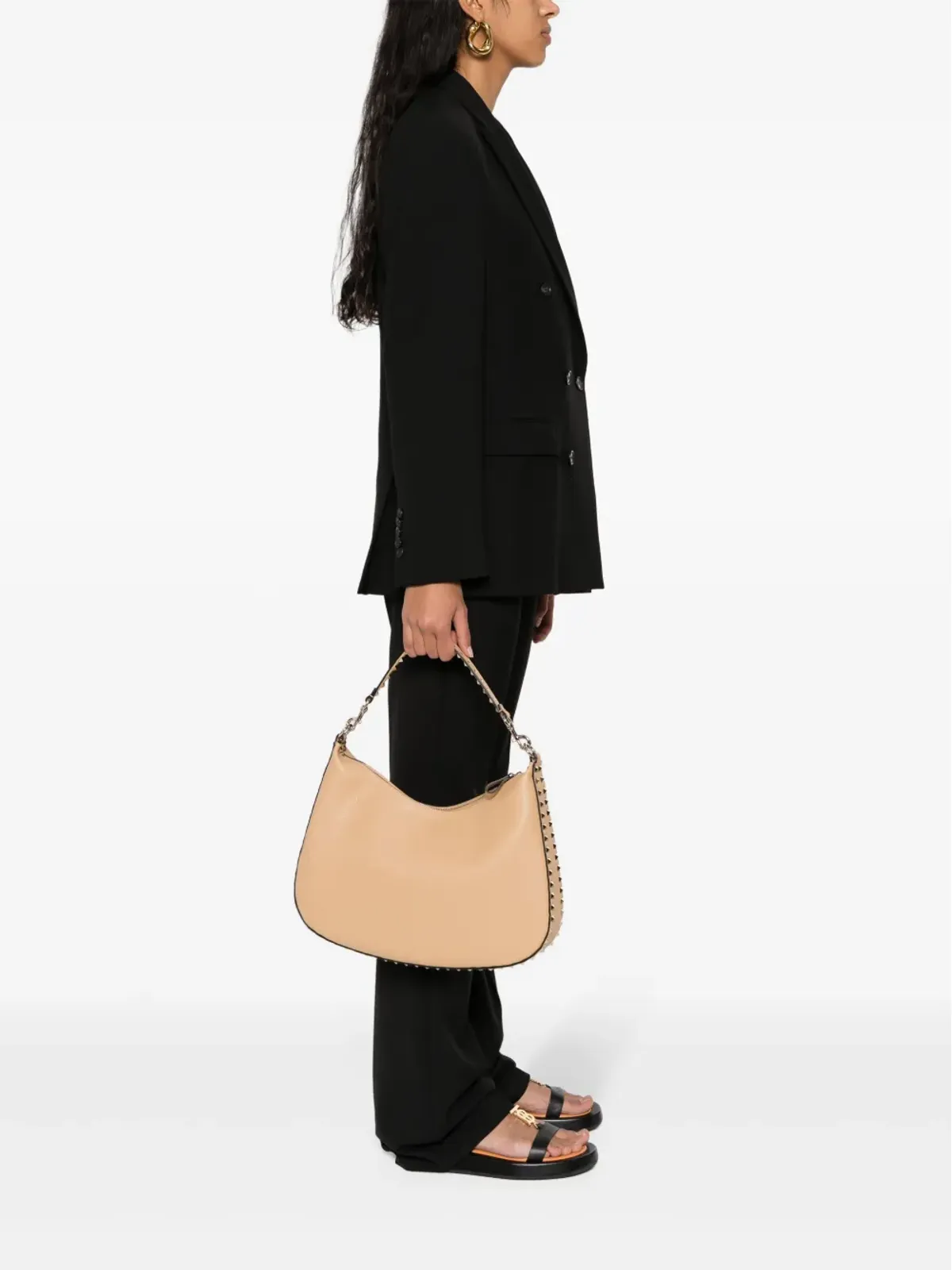 Valentino Garavani ロックスタッド レザー クロスボディバッグ - 画像2
