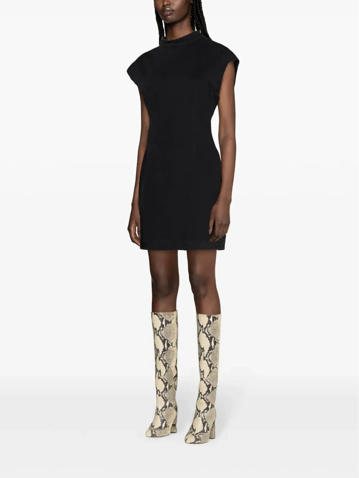 ISABEL MARANT ニーナ ツイル ミニドレス - ブラック - 画像3
