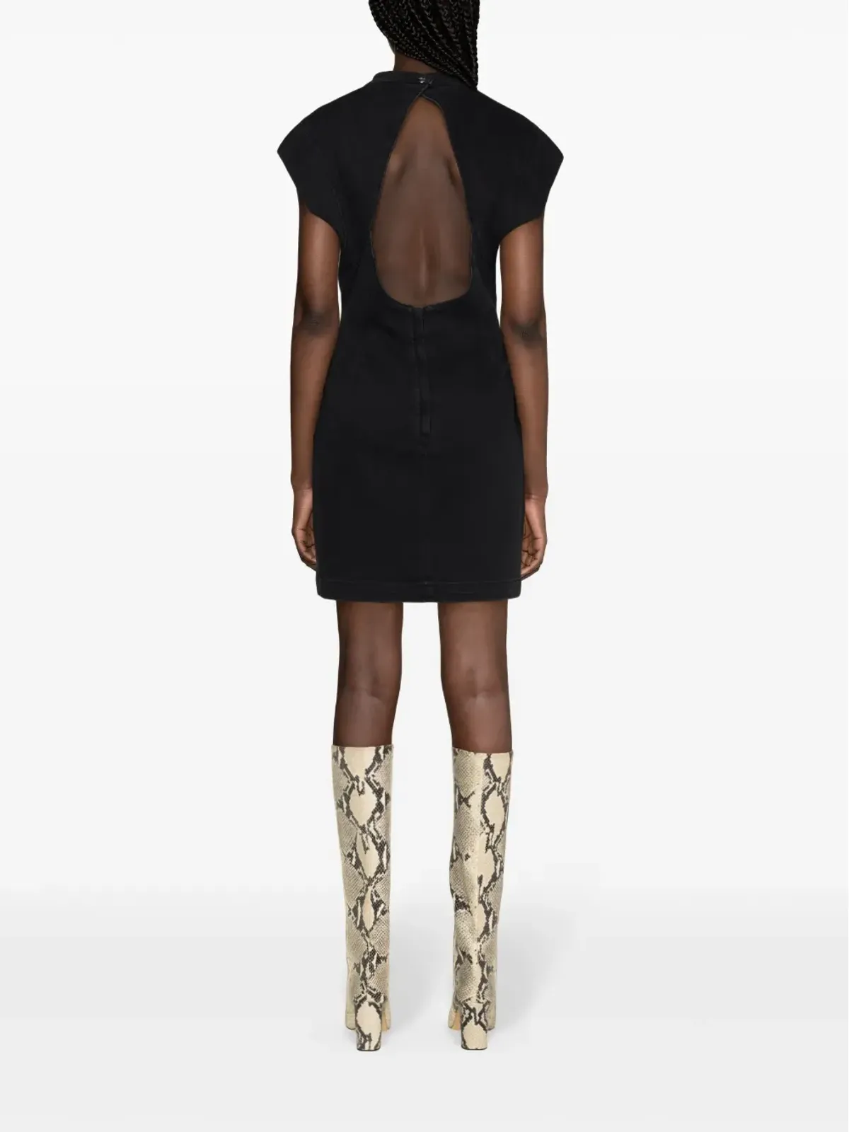 ISABEL MARANT ニーナ ツイル ミニドレス - ブラック - 画像4