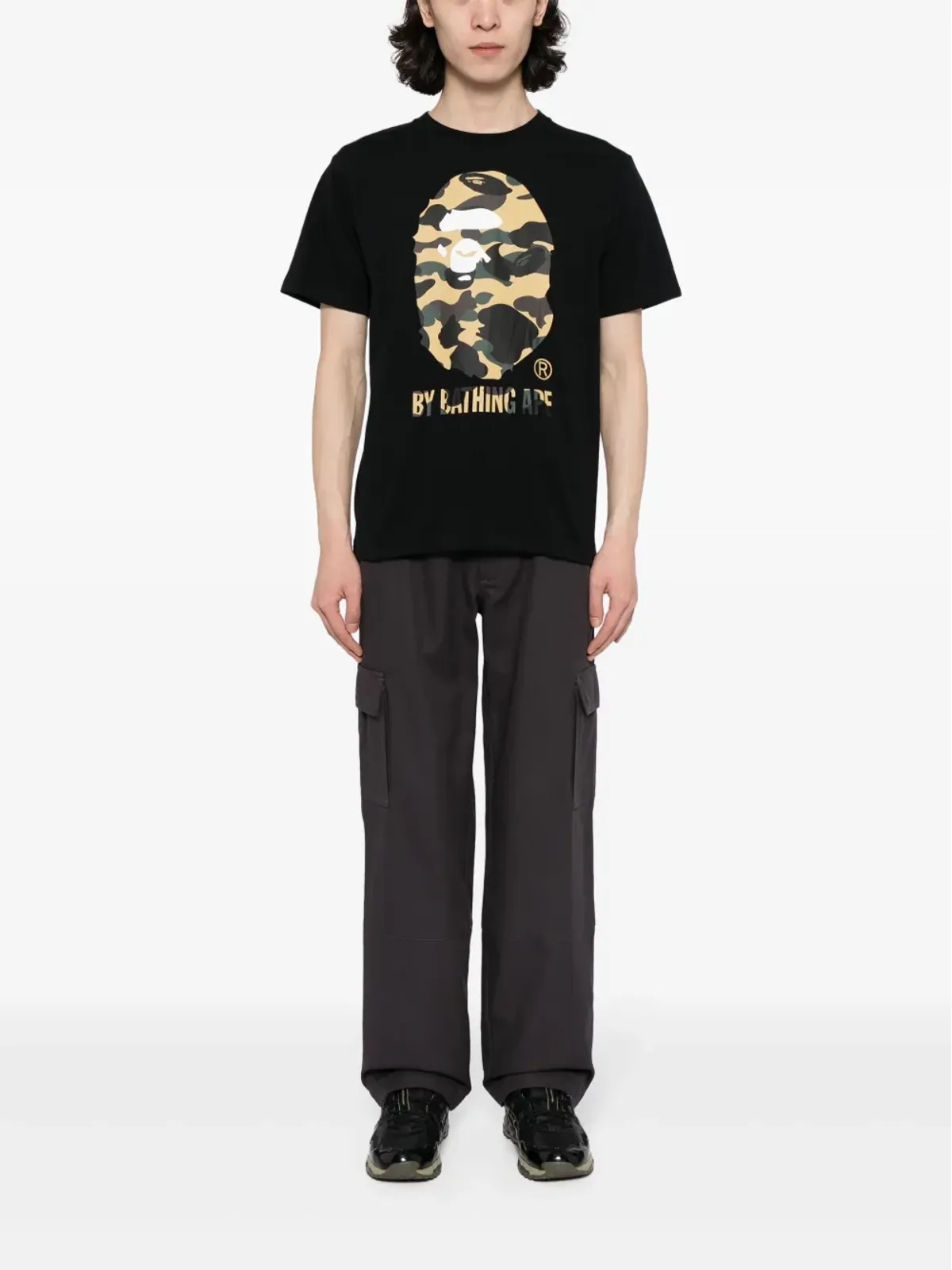A BATHING APE® カモ Big Ape-print Tシャツ - ブラック - 画像2