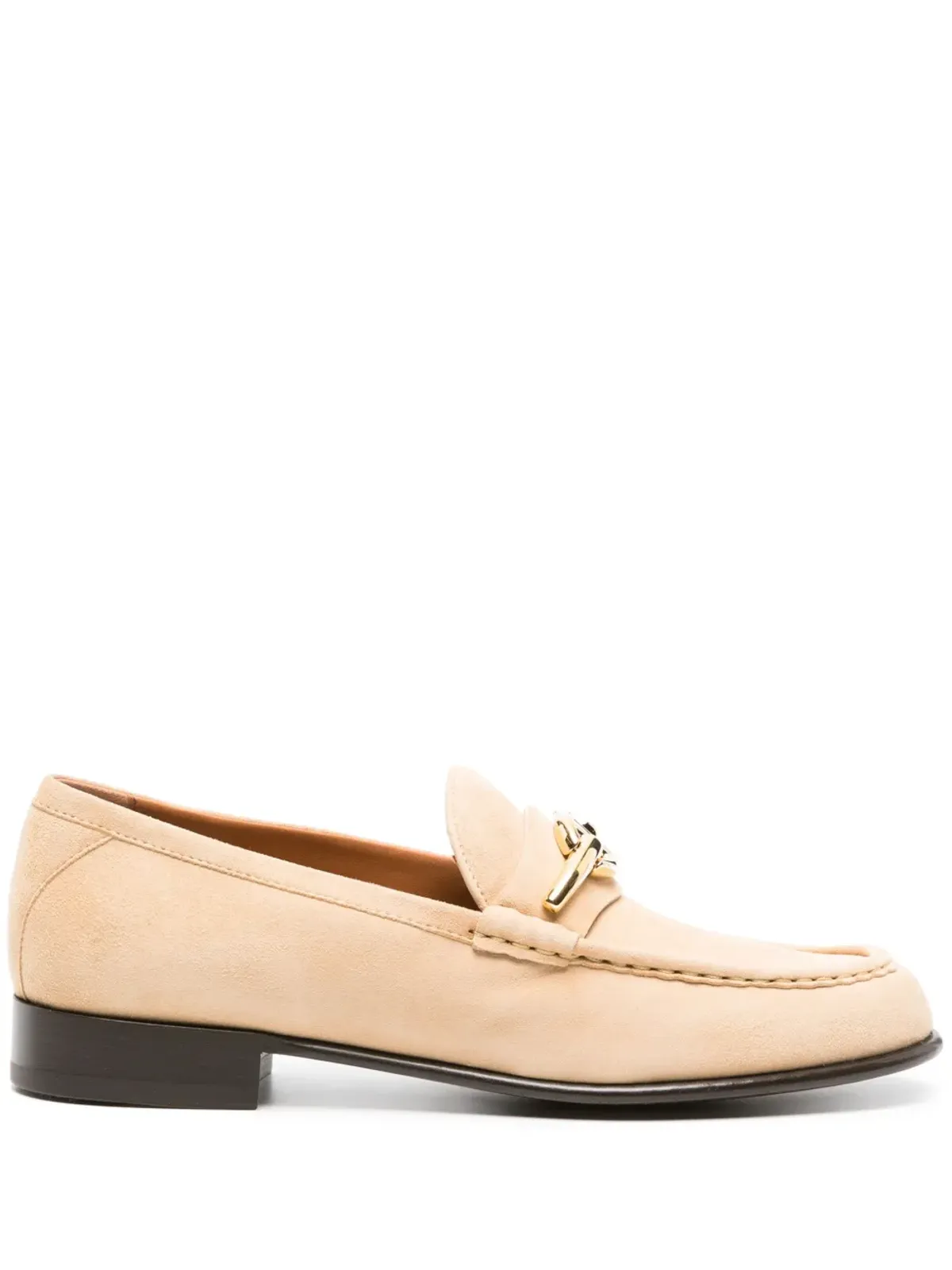 Valentino Garavani VLogoプレート付きスエード ローファー - 画像1