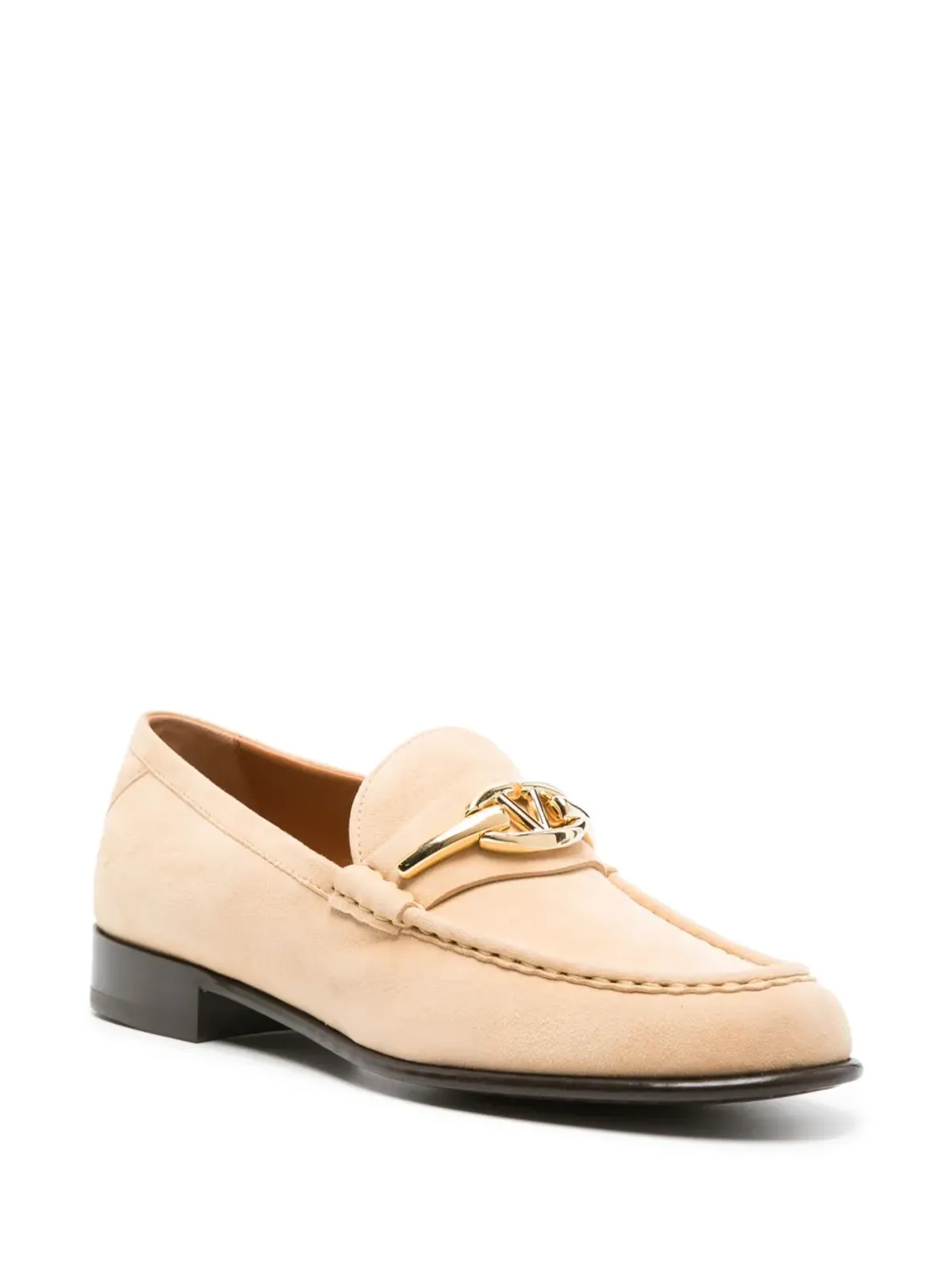 Valentino Garavani VLogoプレート付きスエード ローファー - 画像2