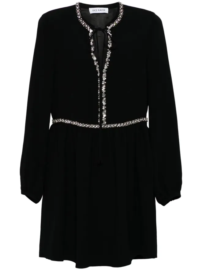 Dice Kayek Dice Kayek クリスタルエンベリッシュド ロングスリーブ ミニドレスの商品画像