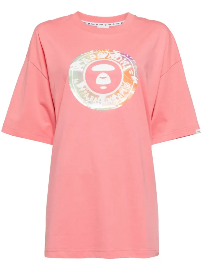 A BATHING APE® A BATHING APE® グラフィックプリント コットンTシャツ ピンクの商品画像