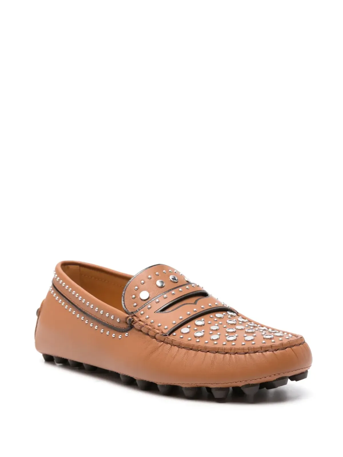 Tod's スタッズ装飾ローファー - ブラウン - 画像2