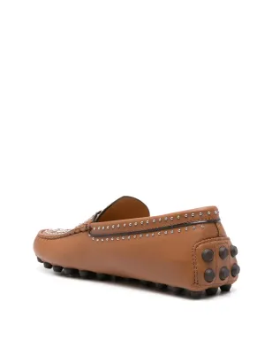 Tod's スタッズ装飾ローファー - ブラウン - サムネイル3