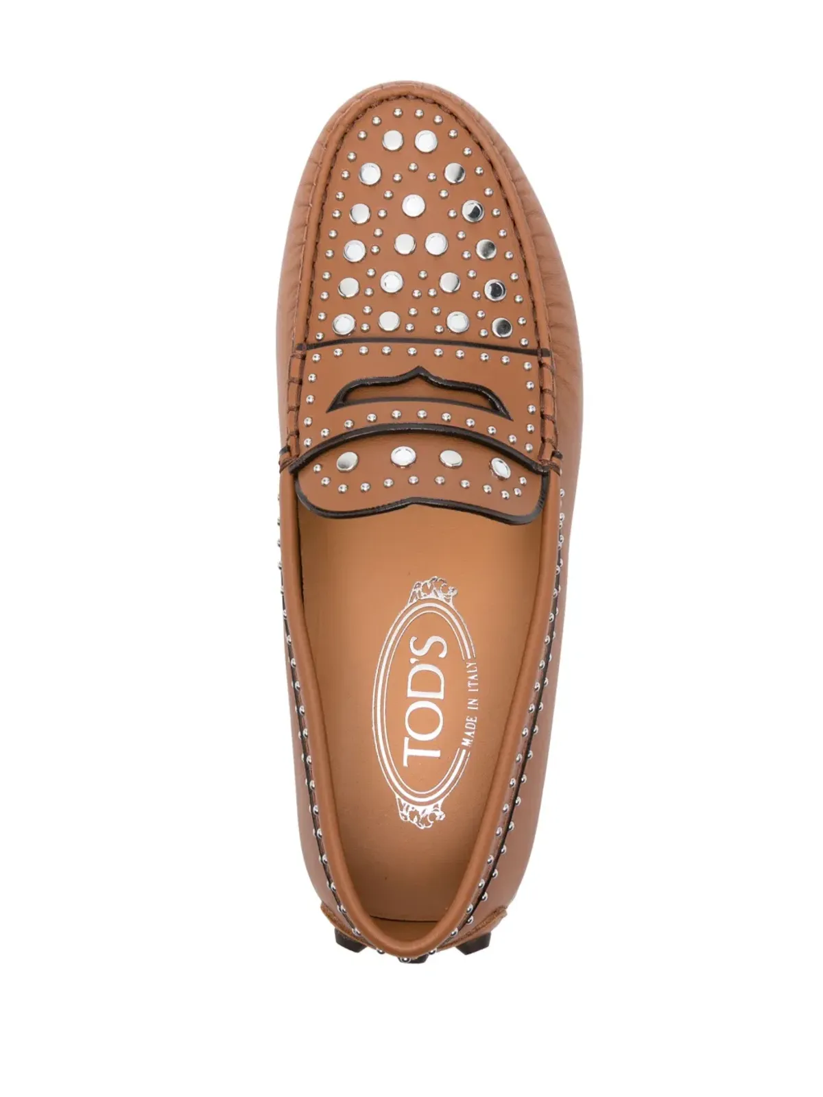 Tod's スタッズ装飾ローファー - ブラウン - 画像4