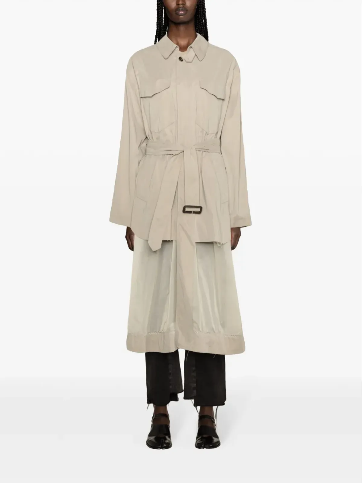 Maison Margiela ベルテッド・パネルド・トレンチコート - 画像2