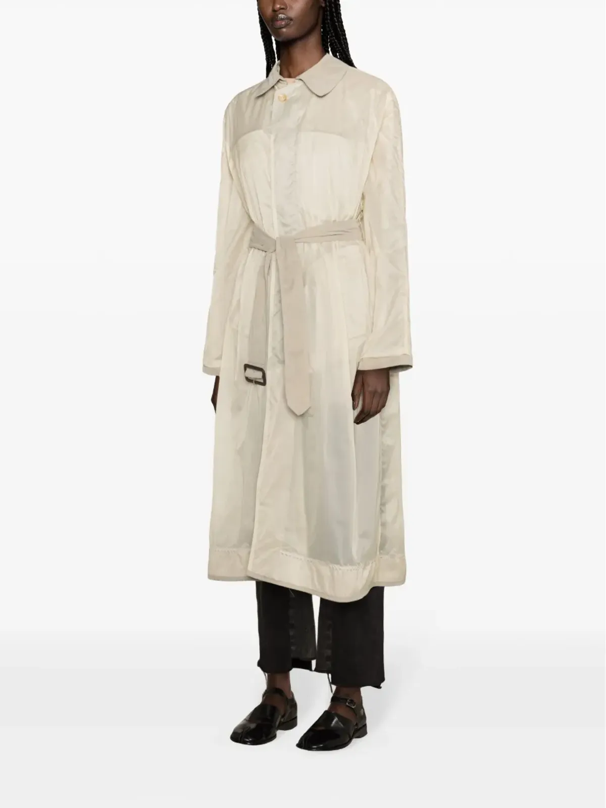 Maison Margiela ベルテッド・パネルド・トレンチコート - 画像3