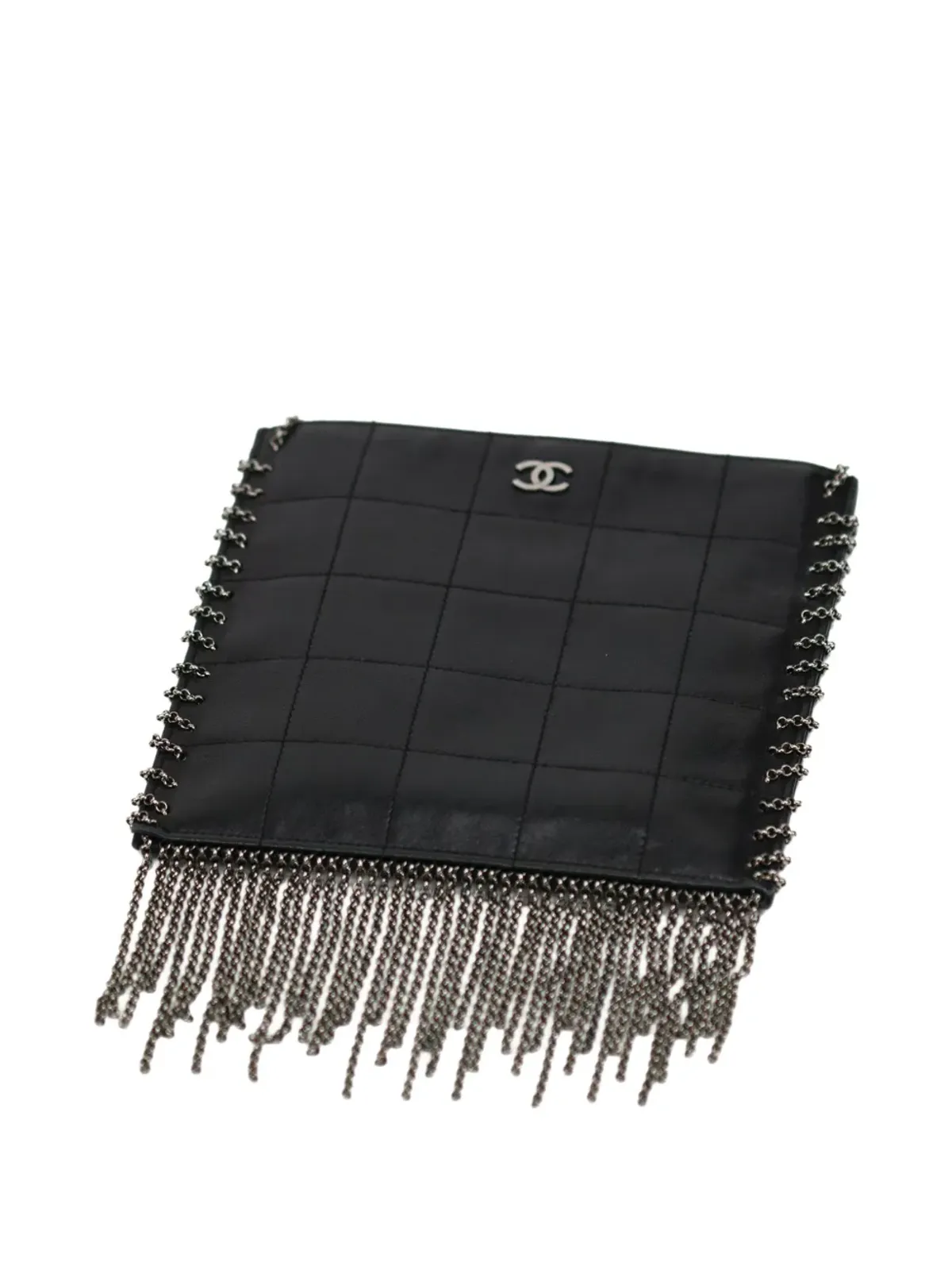 CHANEL Pre-Owned 2003年 チョコバー フリンジ付きクロスボディバッグ - ブラック - 画像4