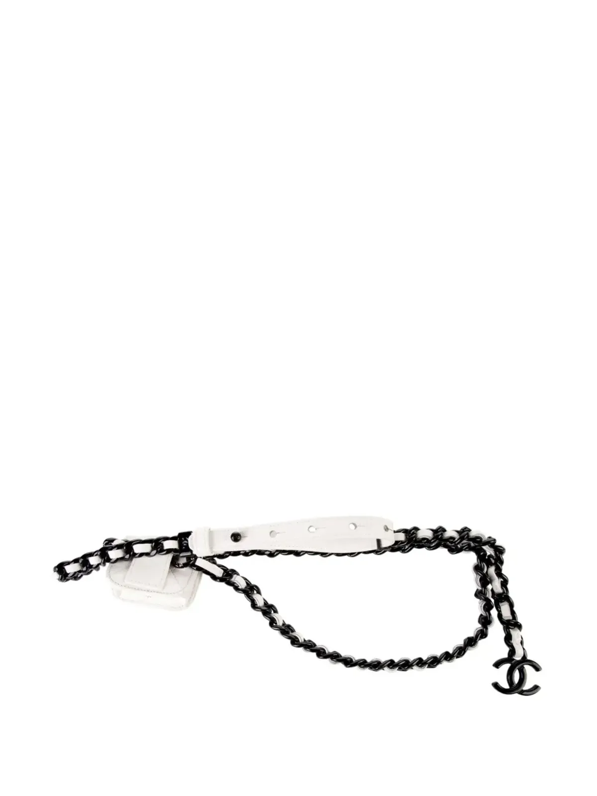 CHANEL ビンテージ 2020 ミニ クラシックフラップ ベルトバッグ - ホワイト - 画像5