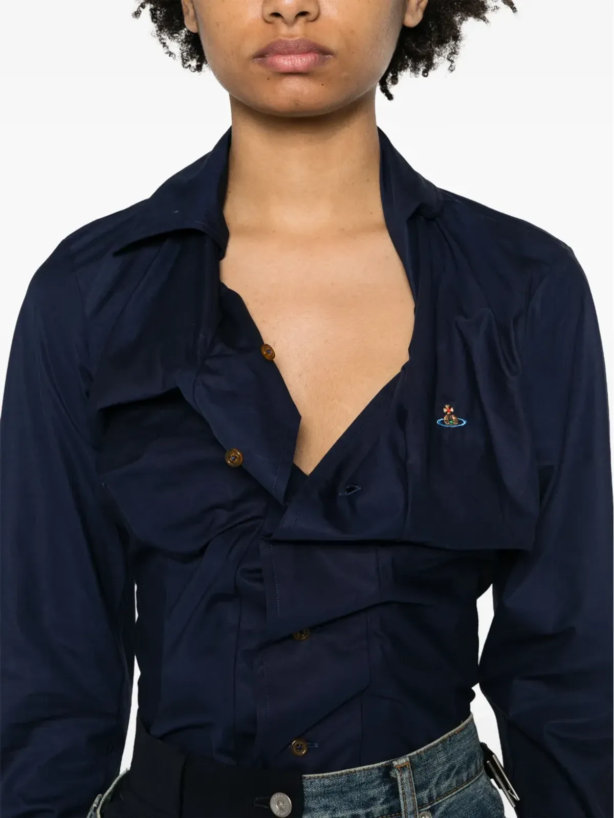 Vivienne Westwood ドランケンデニムシャツ - ブルー - 画像5
