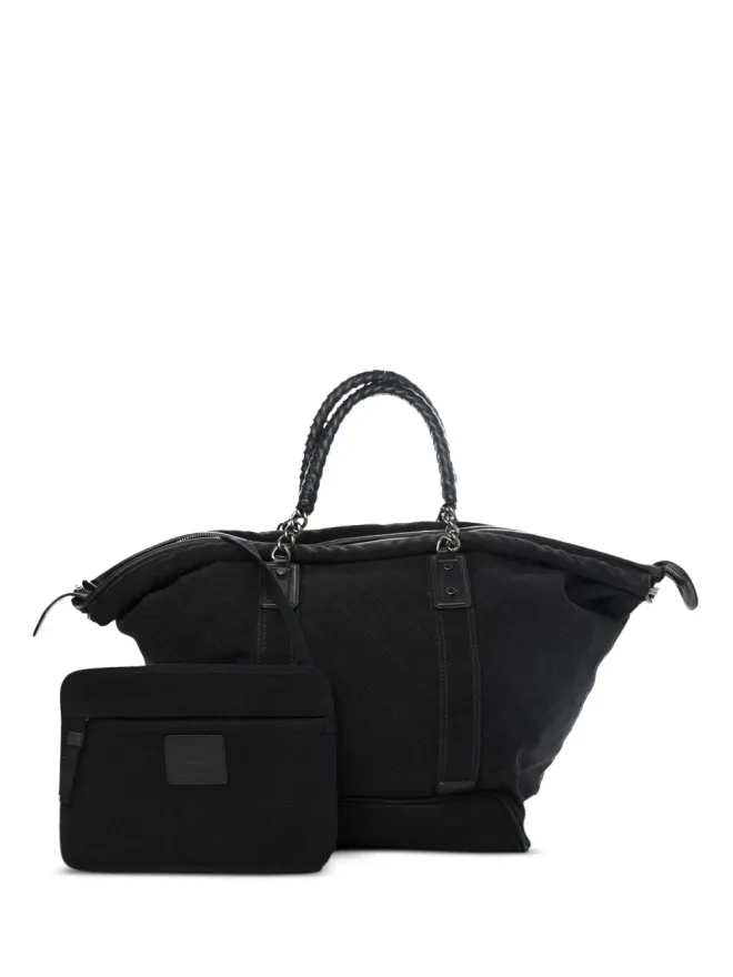 CHANEL Pre-Owned CHANEL ビンテージ 2015 ダイヤモンドキルト ダッフルバッグ - ブラックの商品画像