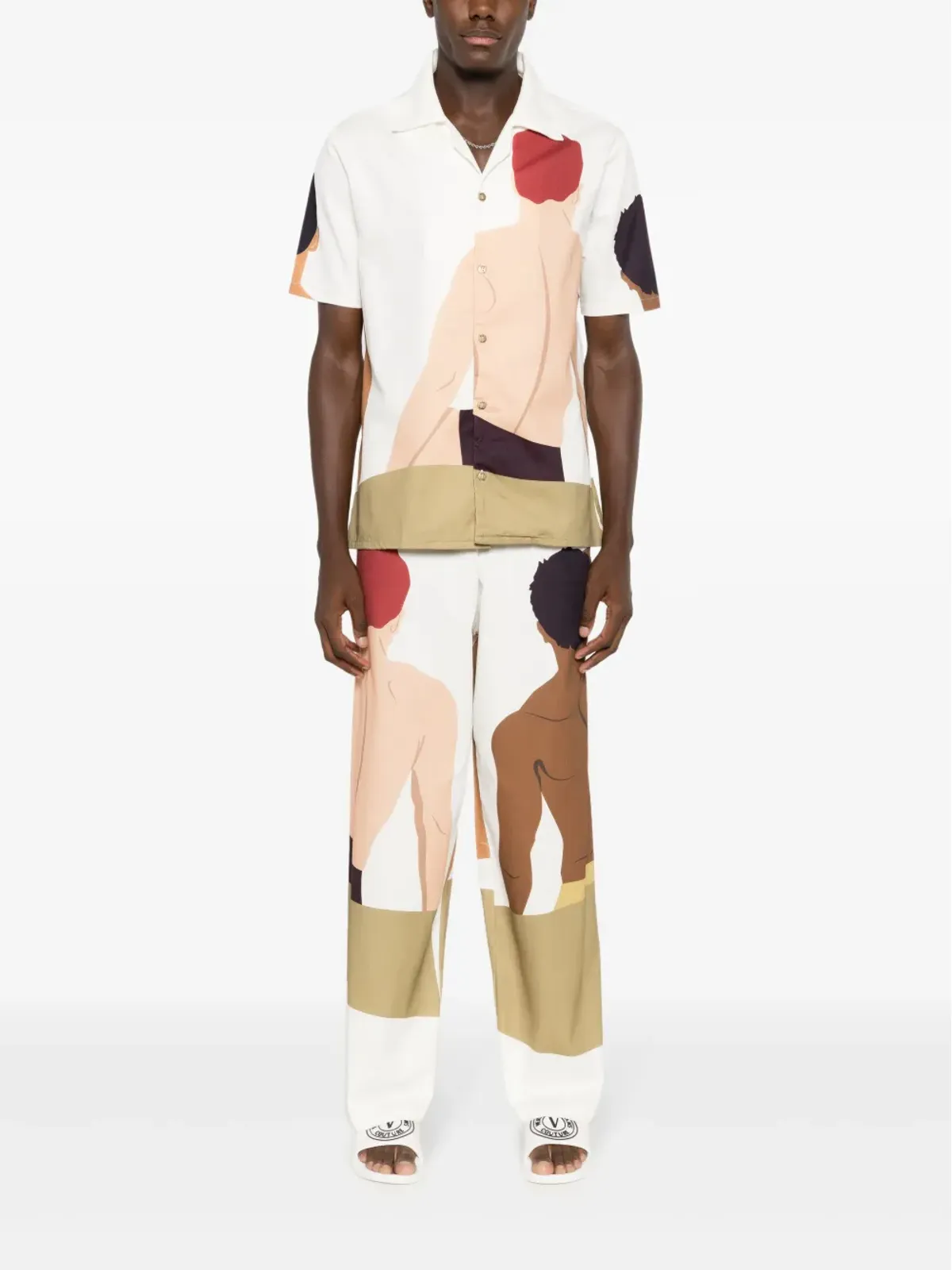 Amir Slama グラフィックプリント ワイドレッグパンツ - 画像2