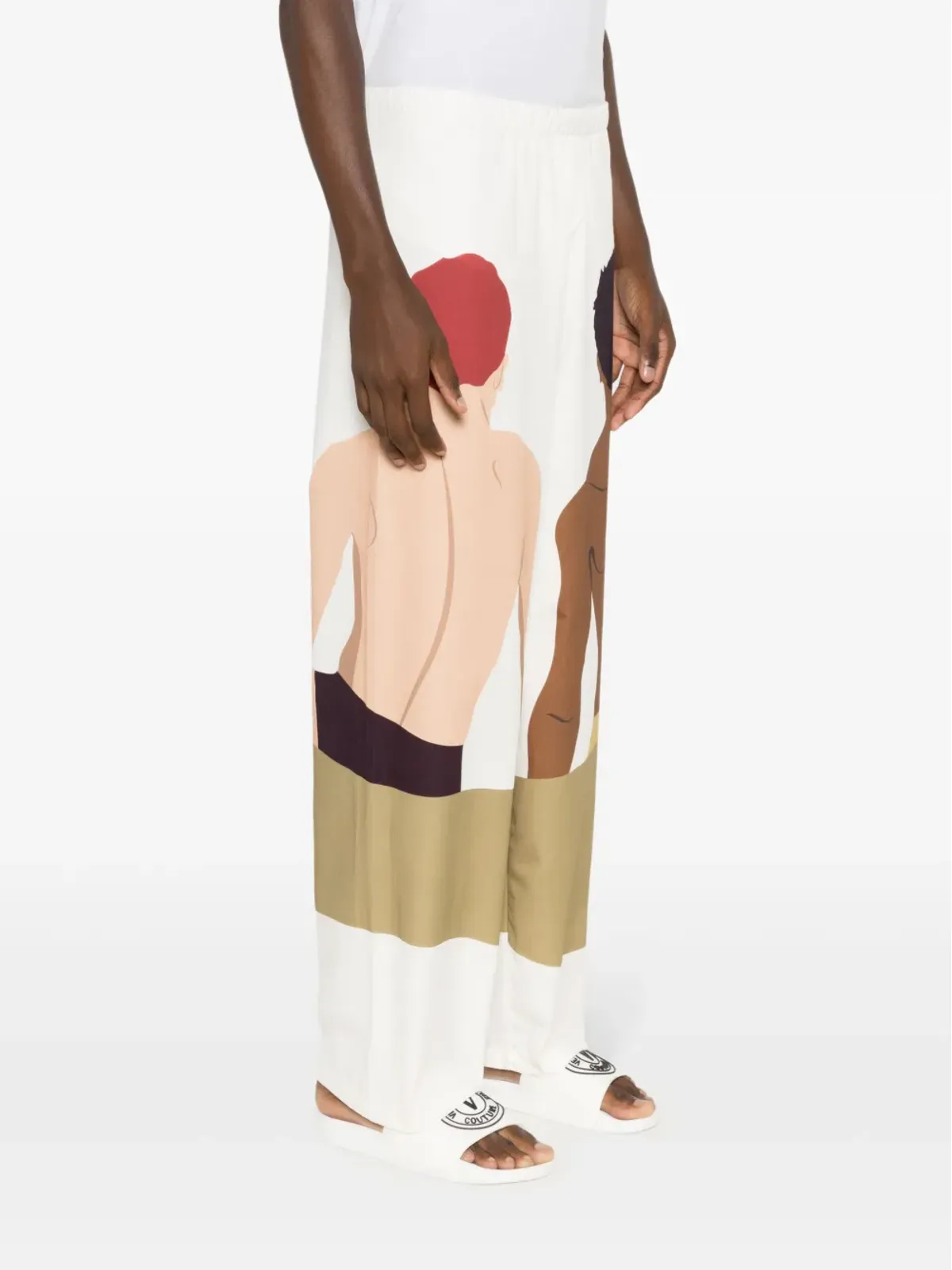 Amir Slama グラフィックプリント ワイドレッグパンツ - 画像3
