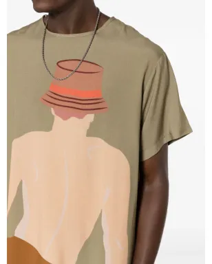 Amir Slama グラフィックプリント半袖Tシャツ - グリーン - サムネイル5