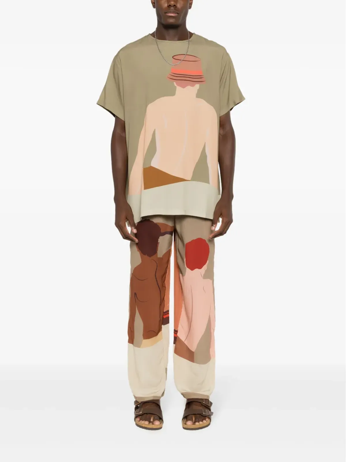 Amir Slama グラフィックプリント半袖Tシャツ - グリーン - 画像2