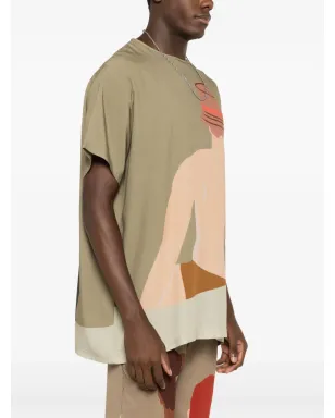 Amir Slama グラフィックプリント半袖Tシャツ - グリーン - サムネイル3