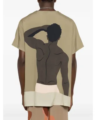 Amir Slama グラフィックプリント半袖Tシャツ - グリーン - サムネイル4