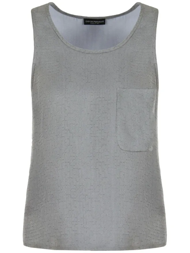 Emporio Armani Emporio Armani ジオメトリックモチーフ タンクトップ - グレーの商品画像