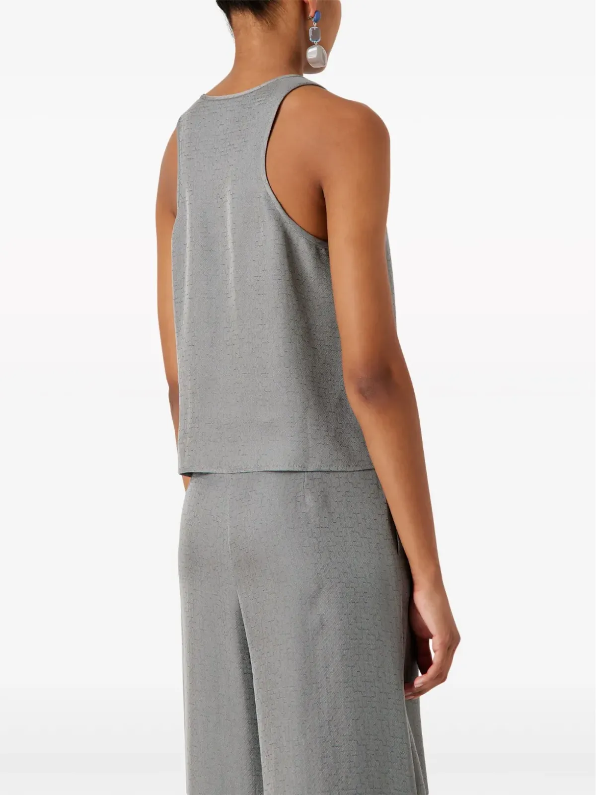 Emporio Armani ジオメトリックモチーフ タンクトップ - グレー - 画像3