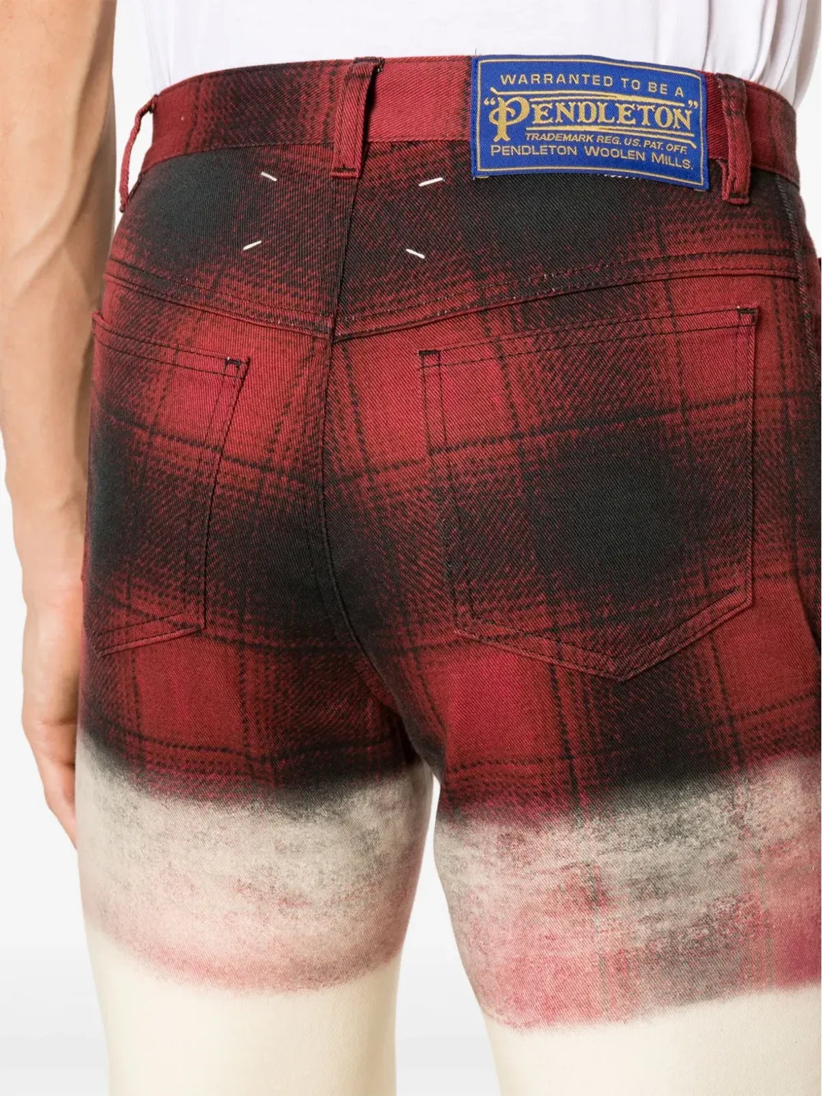 Maison Margiela x Pendleton チェック柄スキニージーンズ - ニュートラルカラー - 画像5
