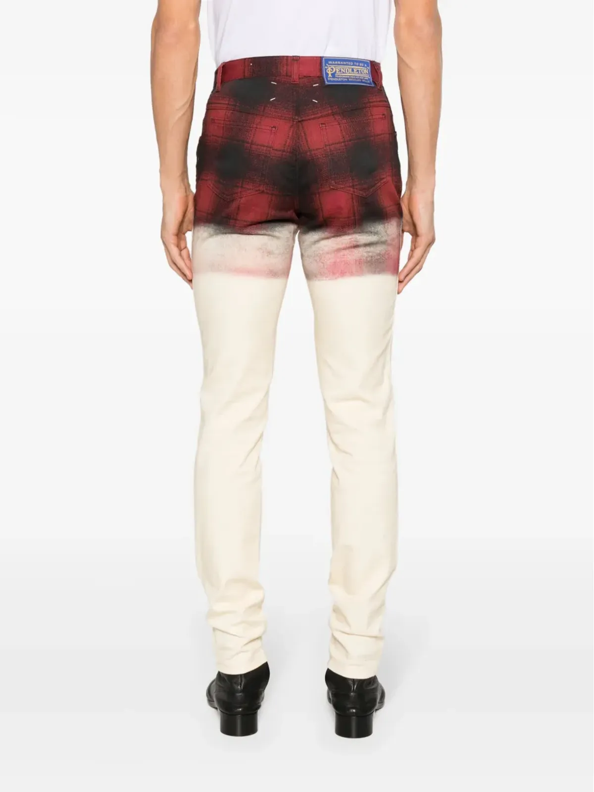 Maison Margiela x Pendleton チェック柄スキニージーンズ - ニュートラルカラー - 画像4