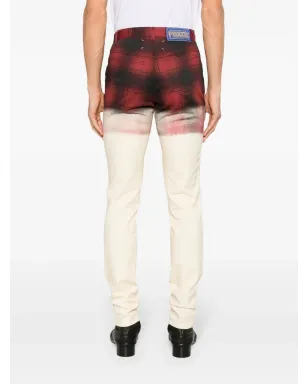 Maison Margiela x Pendleton チェック柄スキニージーンズ - ニュートラルカラー - サムネイル4