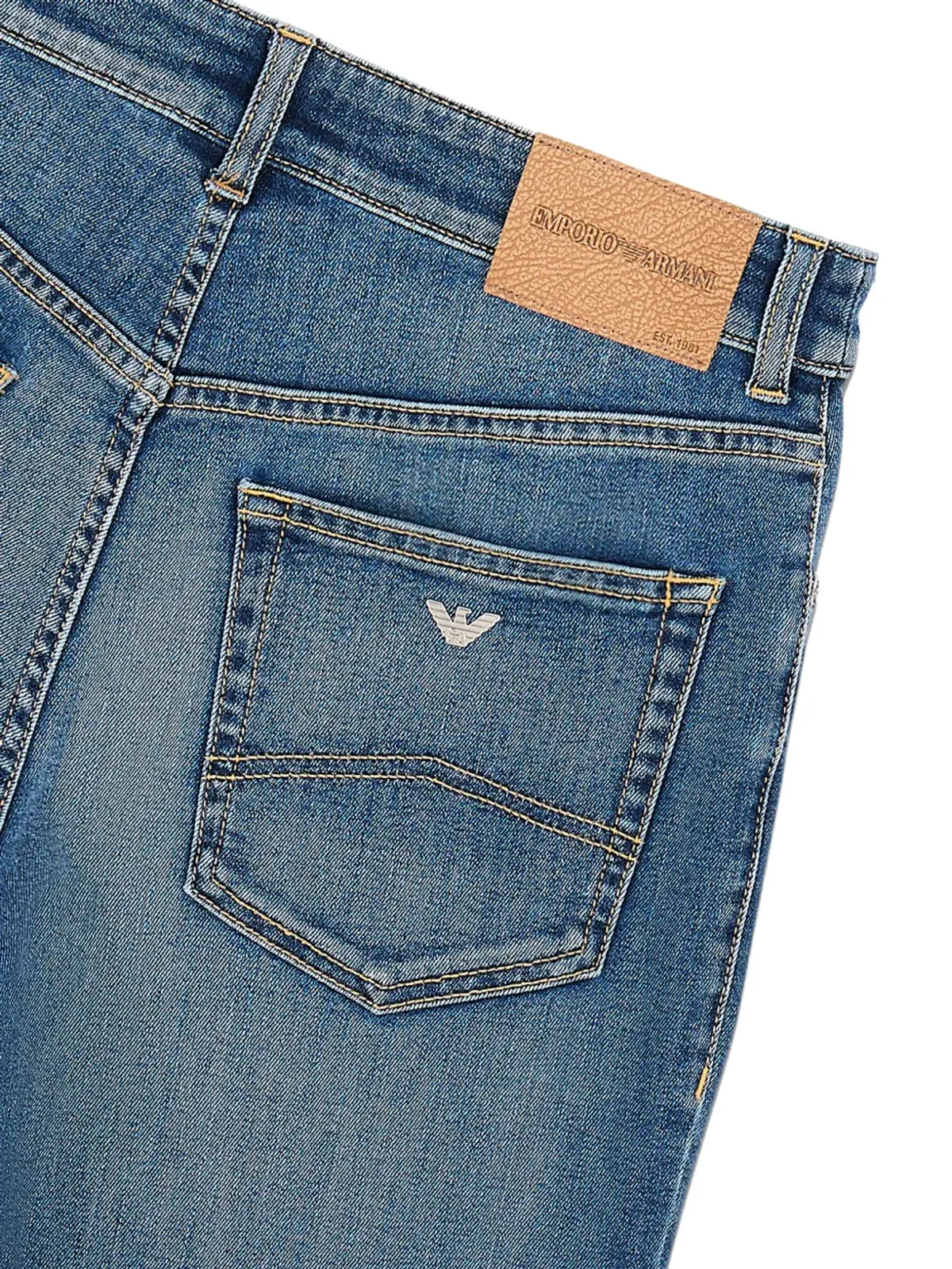 Emporio Armani ハイライズ スリムカット ジーンズ - ブルー - 画像2