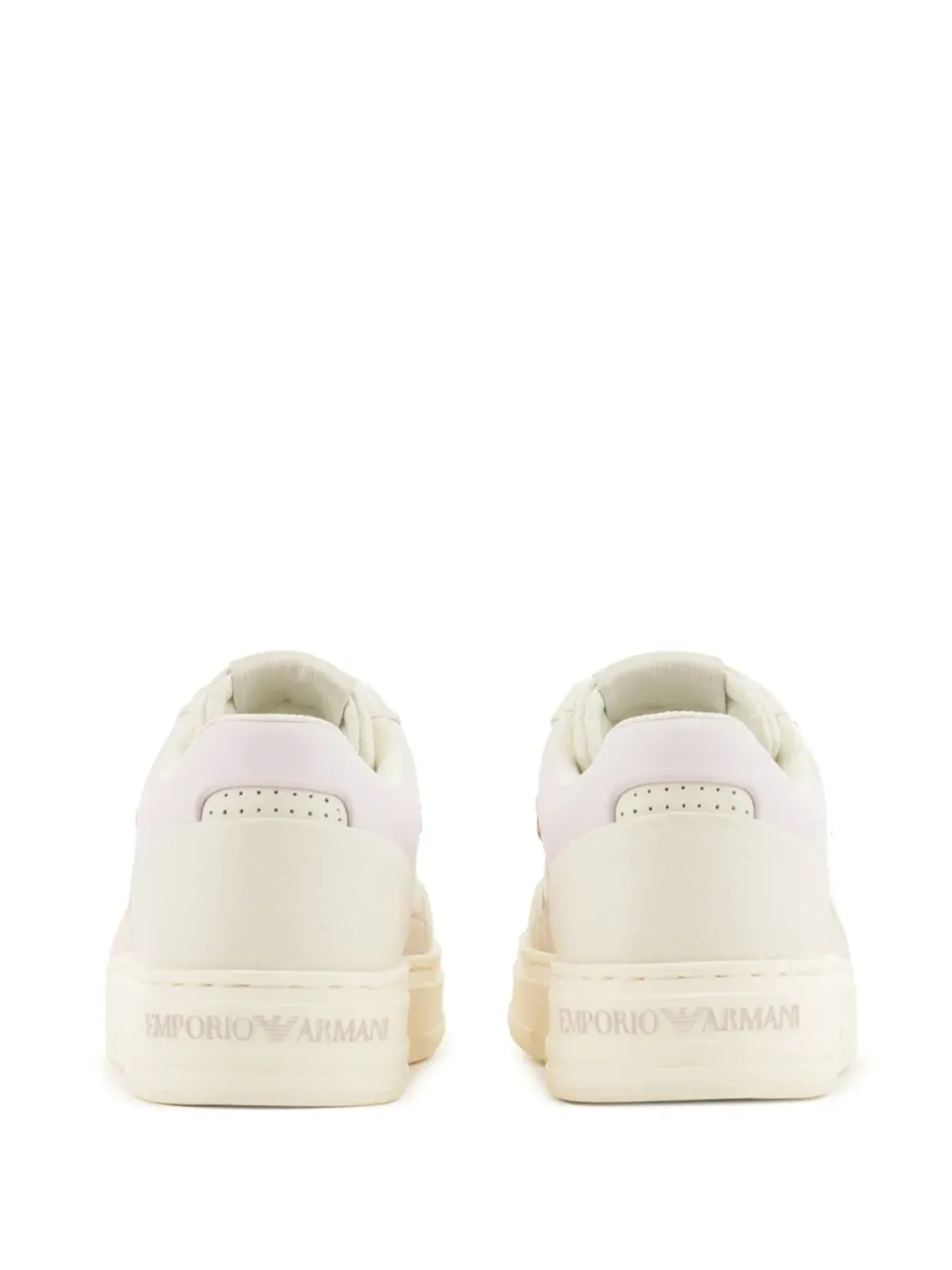 Emporio Armani ASV レザー スニーカー ピンク - 画像3