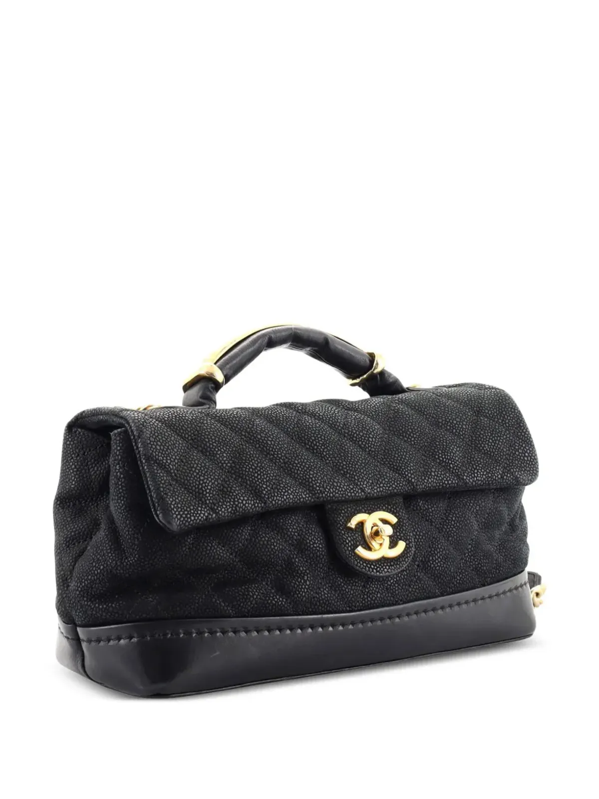 CHANEL ビンテージ 2013 クラシックフラップ ツーウェイバッグ - ブラック - 画像2