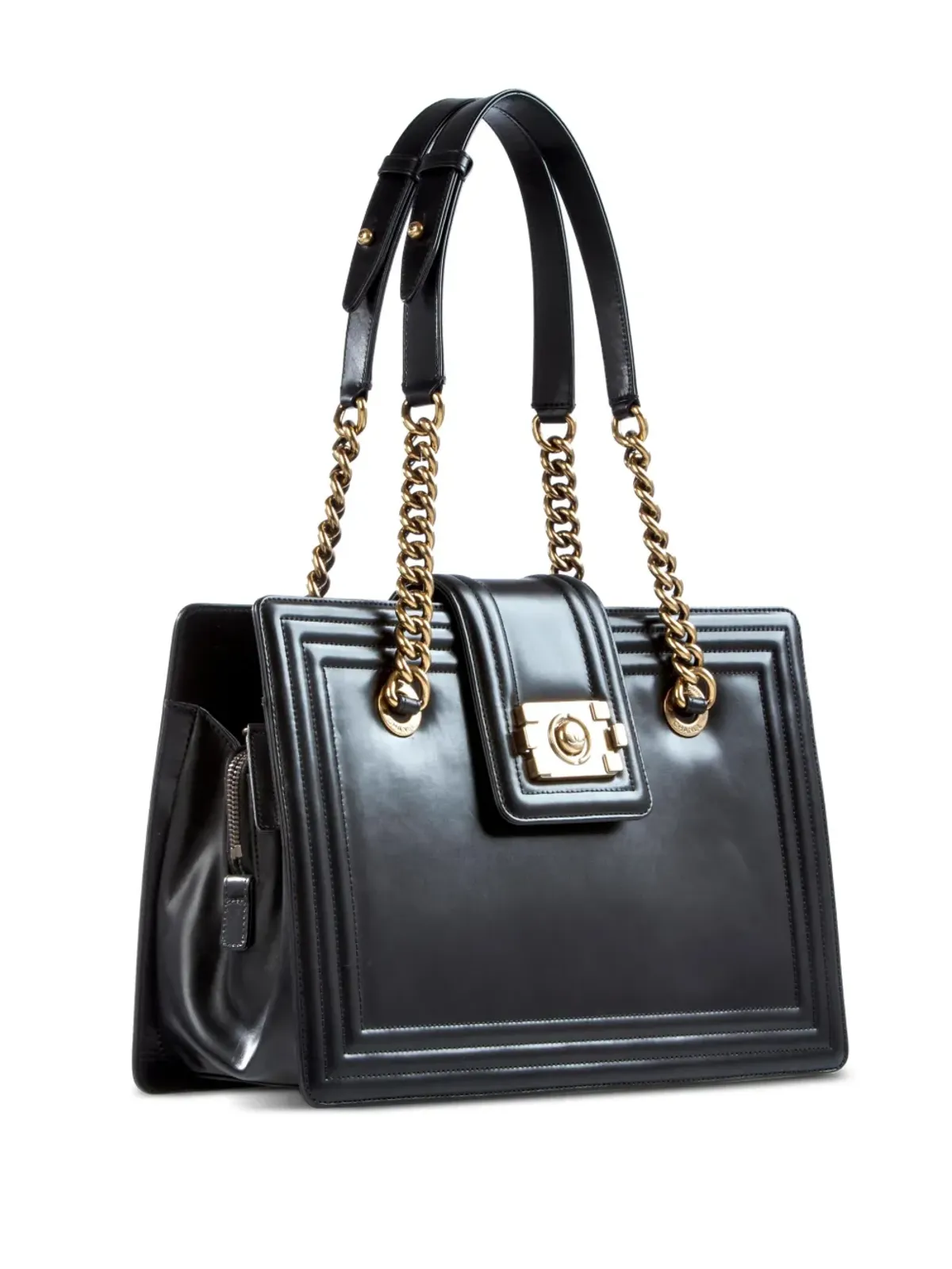 CHANEL ビンテージ 2011年 ミディアム ボーイ ショルダーバッグ - ブラック - 画像2