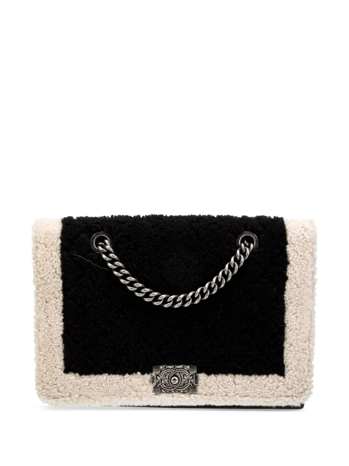 CHANEL ビンテージ 2015年大型 ボーイ ショルダーバッグ - ブラック - 画像1