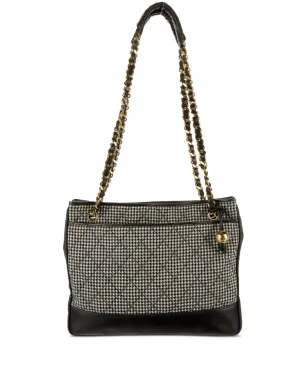 CHANEL ビンテージ 1992年のタイムレス ダイヤモンドキルト トートバッグ - ホワイト - サムネイル1