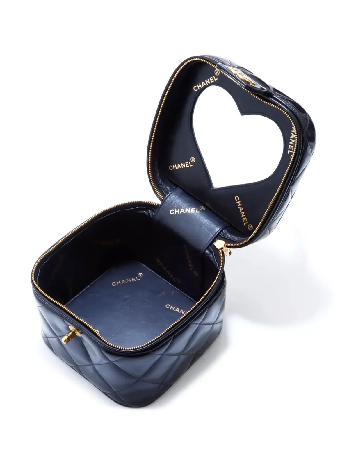 CHANEL ビンテージ 1990年代 キルト バニティケース - ブラック - 画像5