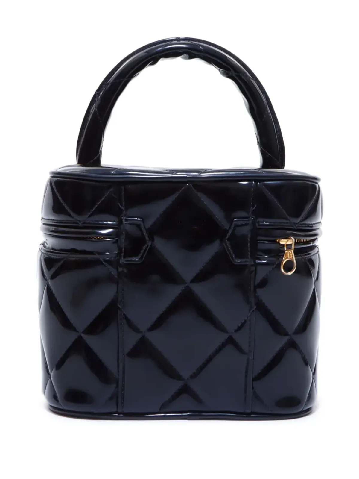 CHANEL ビンテージ 1990年代 キルト バニティケース - ブラック - 画像2