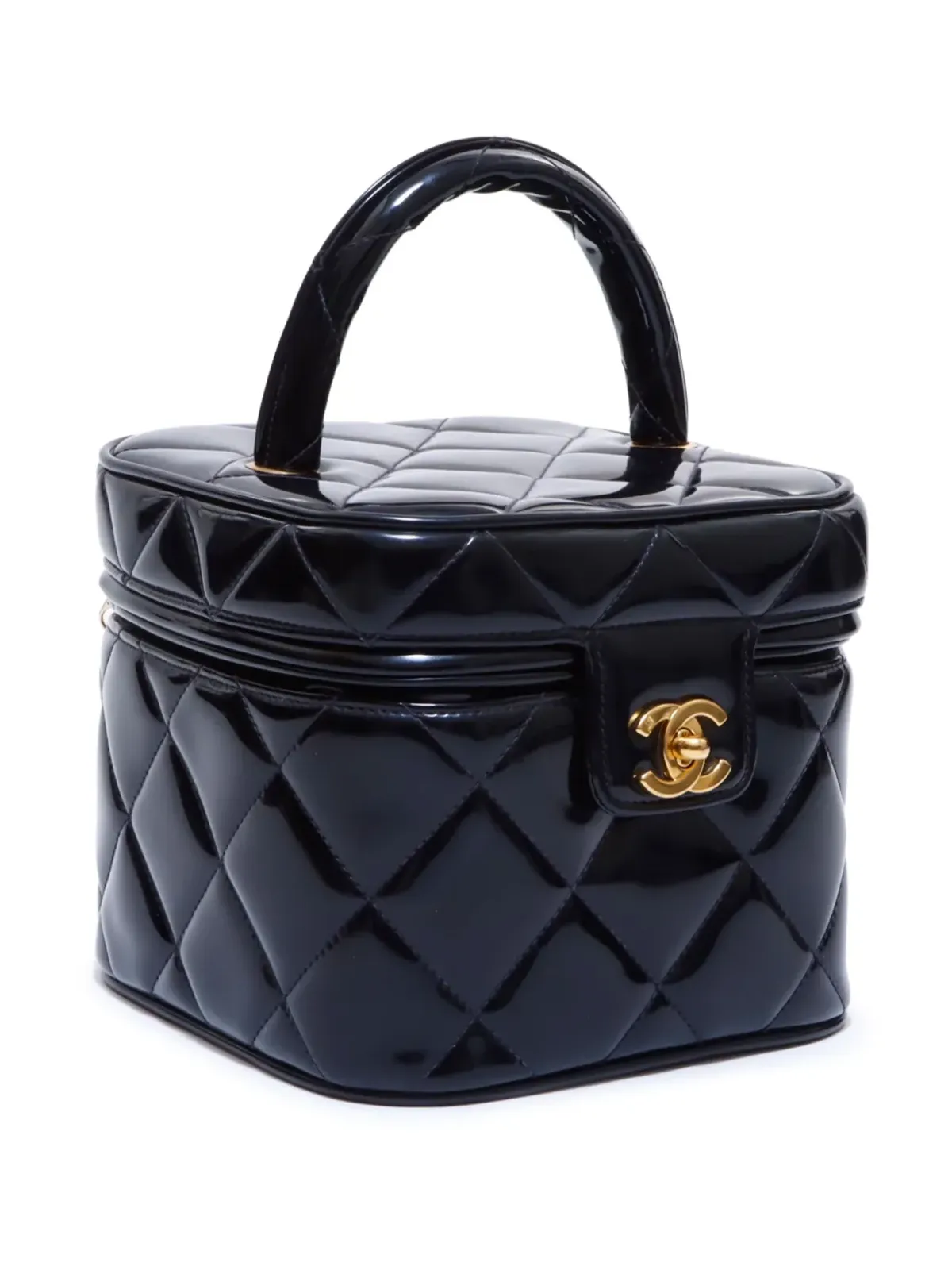 CHANEL ビンテージ 1990年代 キルト バニティケース - ブラック - 画像3