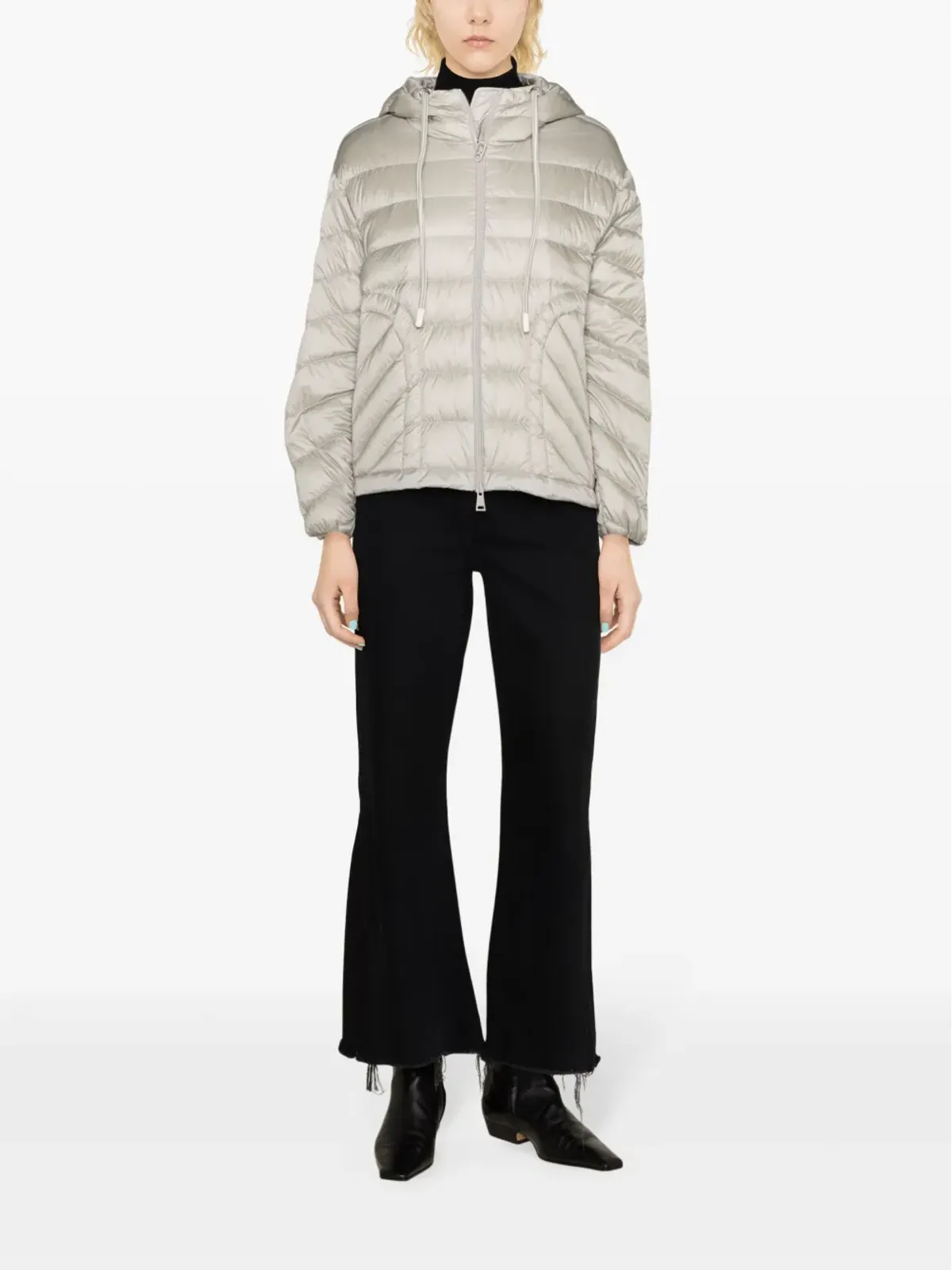 Moncler デルフォ キルテッド フード付きジャケット - グレー - 画像2