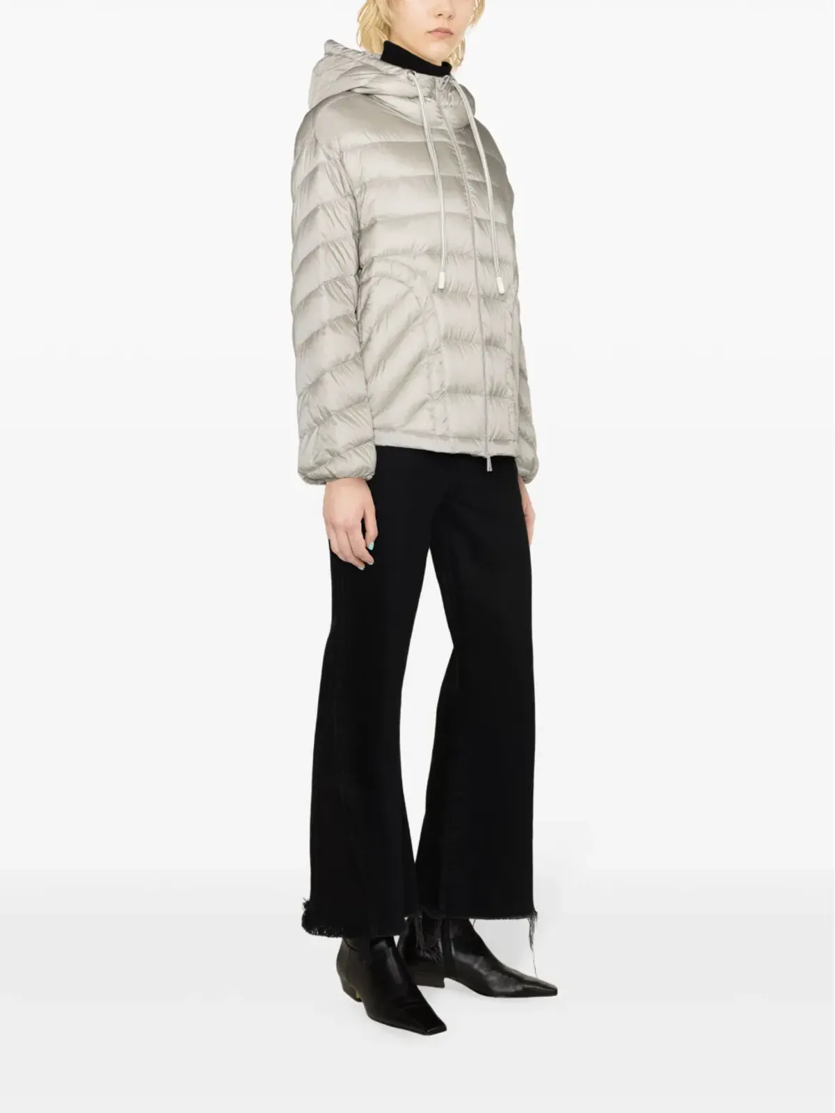Moncler デルフォ キルテッド フード付きジャケット - グレー - 画像3