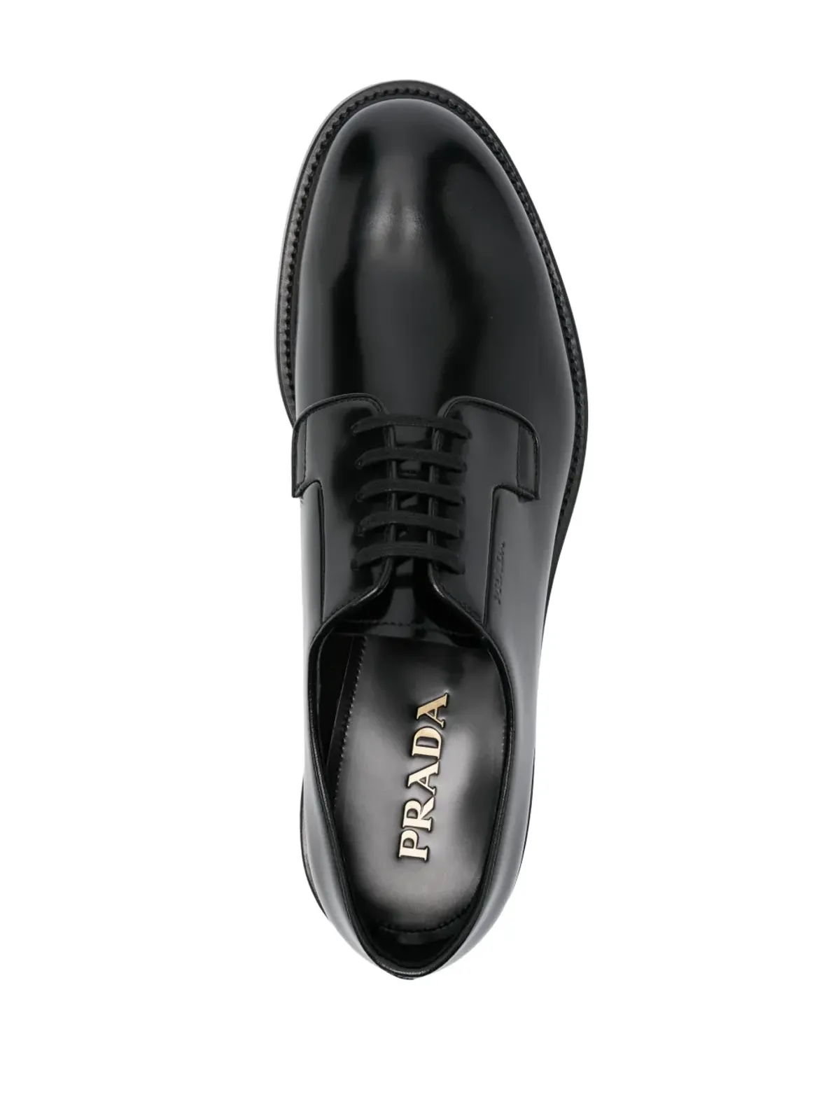 Prada ロゴデボスドレザー オックスフォードシューズ - 画像4