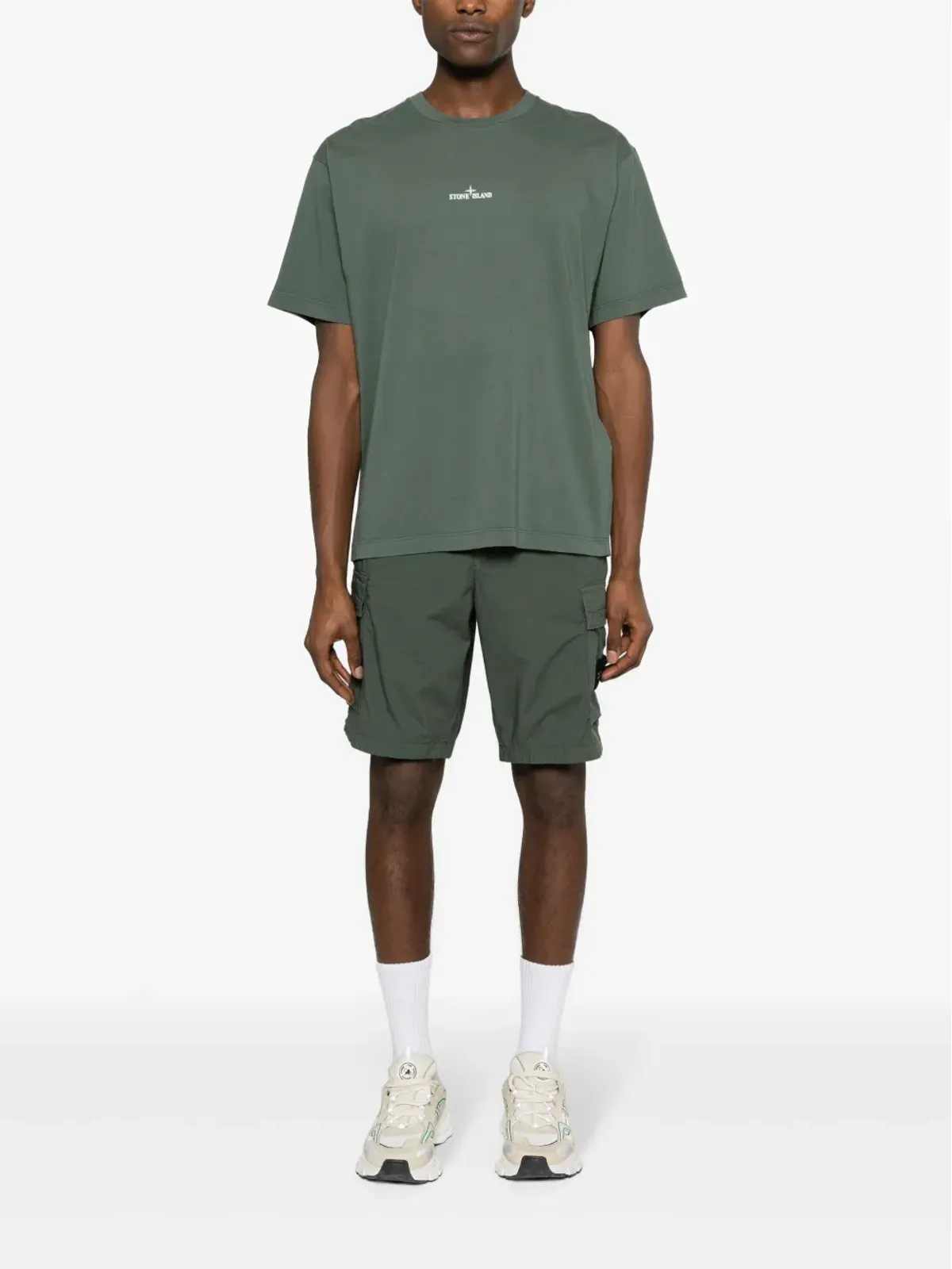 Stone Island タフタ カーゴショーツ - グリーン - 画像2