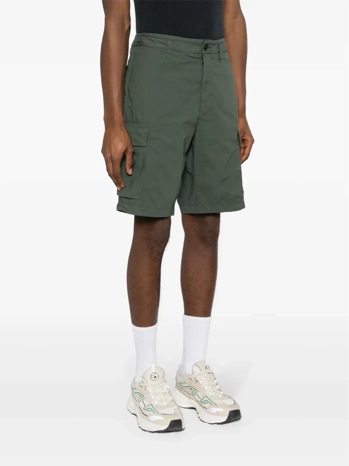Stone Island タフタ カーゴショーツ - グリーン - 画像3
